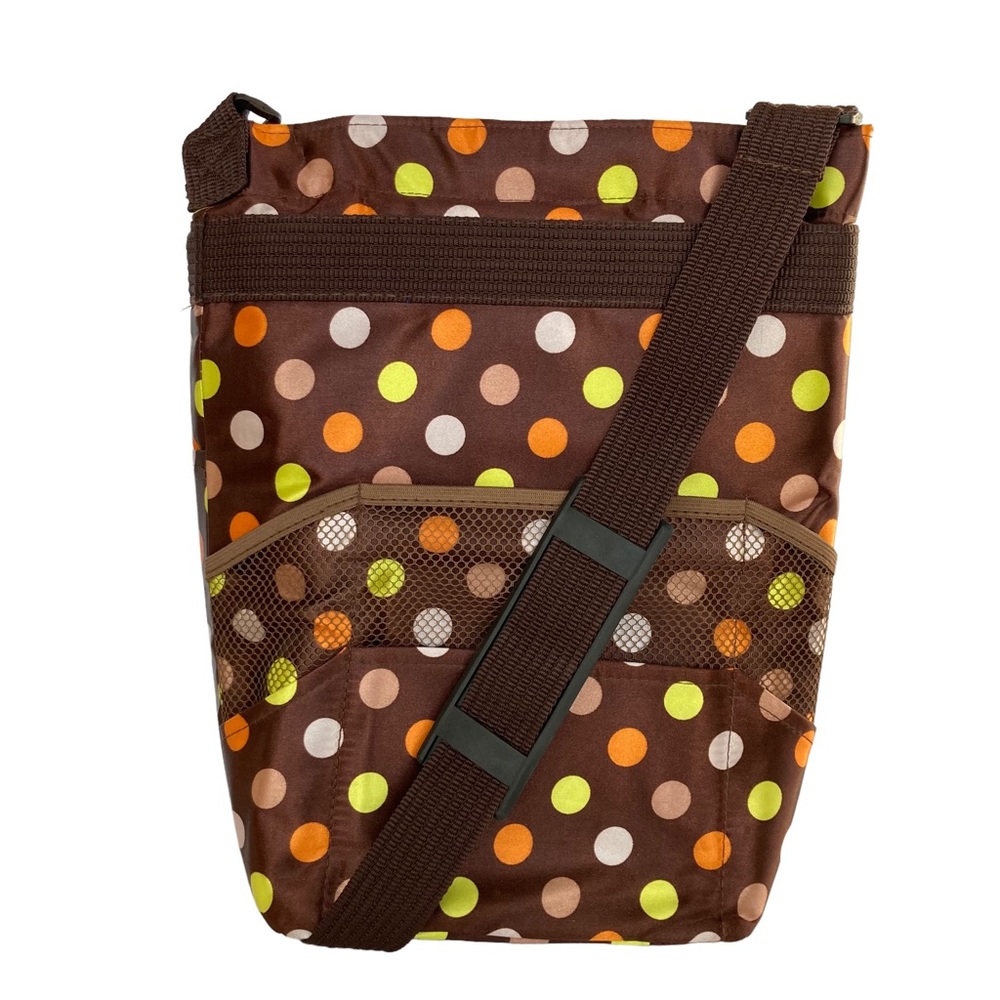 Primeware Inc brown polka dot cooler crossbody purse